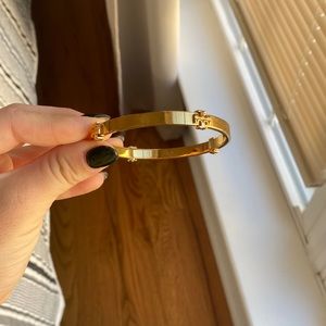 Gold Tory Burch bangle bracelet